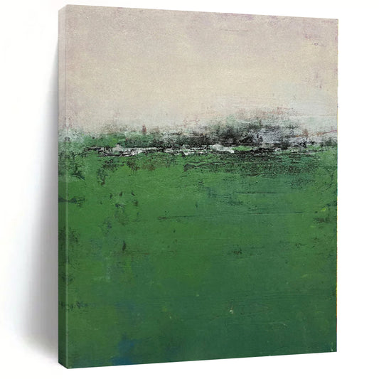 Acrylic Modern Art Paintings Green Textured Landscape Abstract Painting On Canvas PT046
