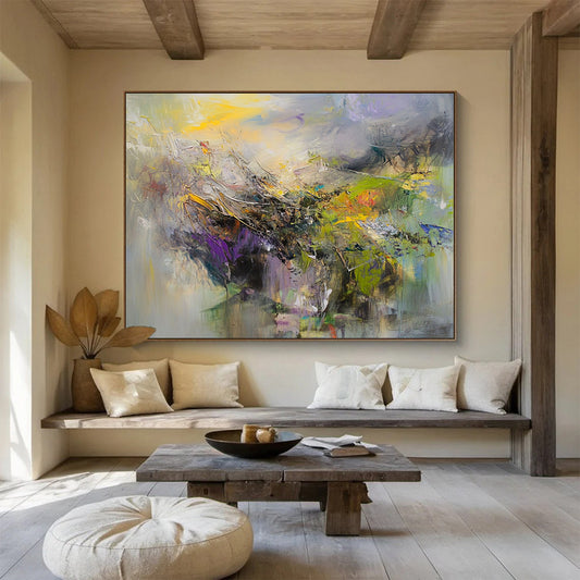 Oversized Abstract Wall Art Colorful Impressionistic Landscape HPS307