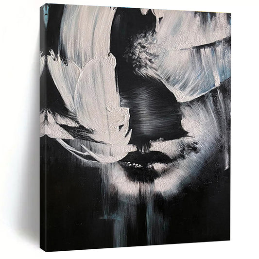 Cool Abstract Paintings Black and White Abstract Face Painting DPS452