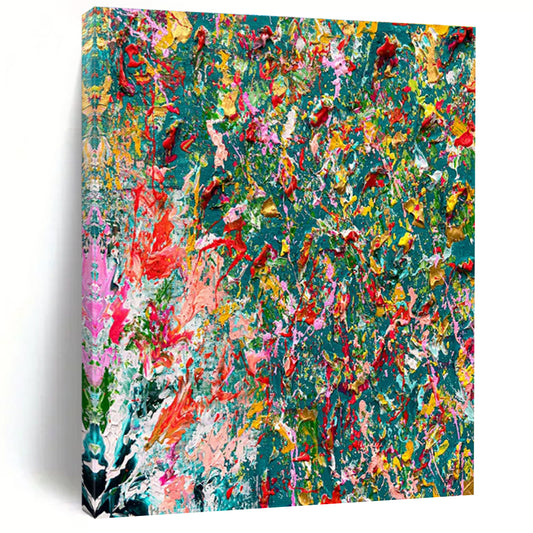 Oversized Abstract Wall Art Colorful Floral Abstract Art PT723