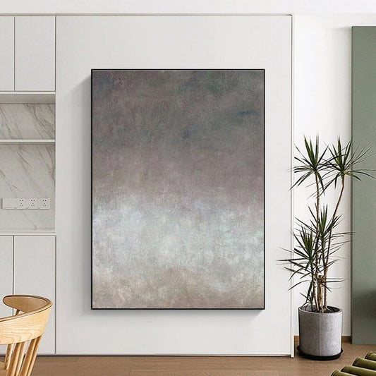 Paintings For House Gray Beige Textured Abstract Art PT496