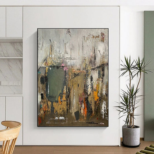 Paintings For House - Multicolor Urban-Inspired Abstract Art PT570