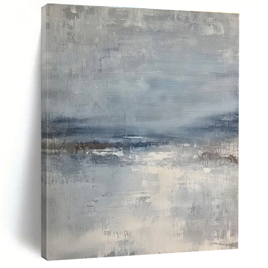Acrylic Modern Art Paintings Blue Gray Abstract Landscape Art PT372
