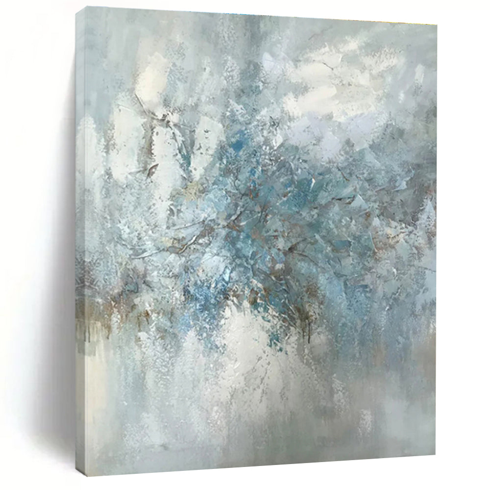 Acrylic Modern Art Paintings Blue Gray Textured Abstract Landscape Art PT392