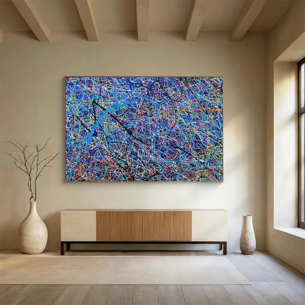 Cool Abstract Paintings Multicolor Splatter Abstract Expressionist Art HPS398