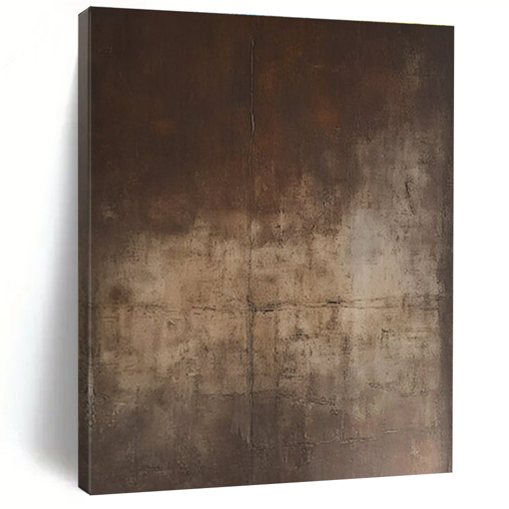 Hand Painting Brown Textured Abstract Art PT760