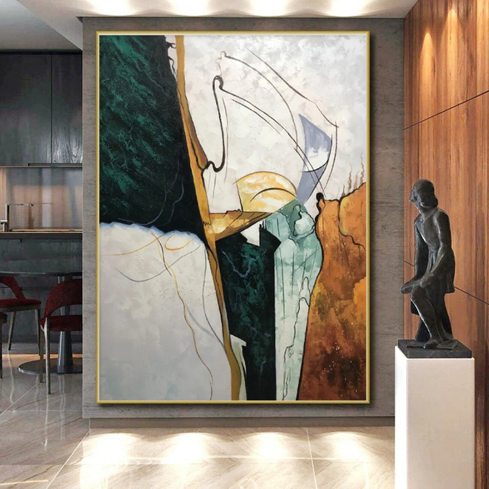 Unique Abstract Art Multicolor Geometric Abstract Art PT413