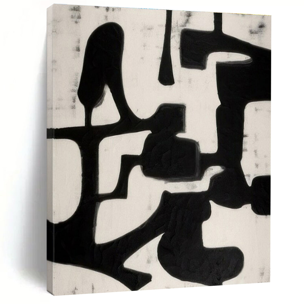 Unique Abstract Art Black and White Geometric Abstract Art PT665