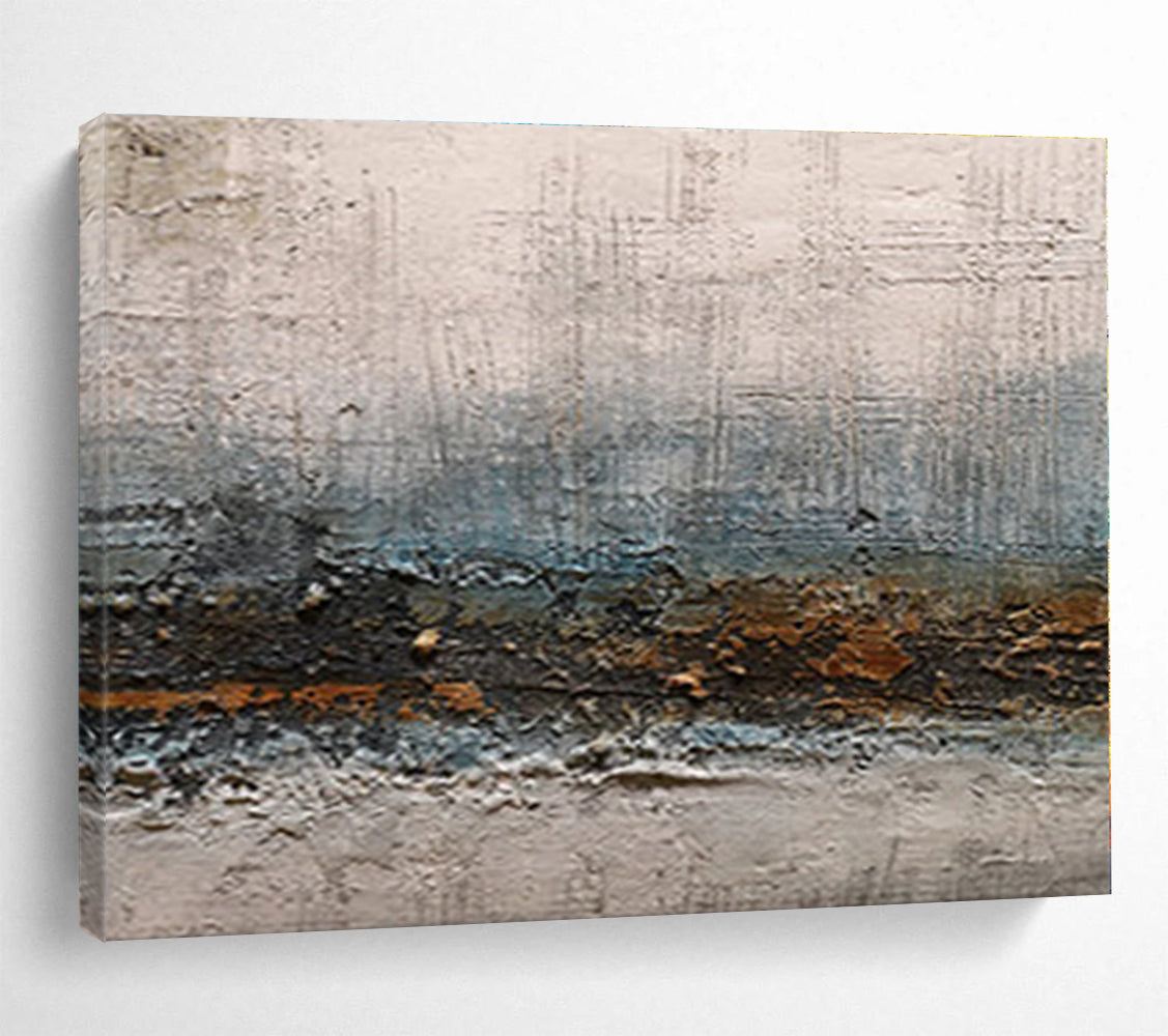 Hand Painted Art Neutral Tones Textured Landscape Abstract Painting On Canvas HPS095