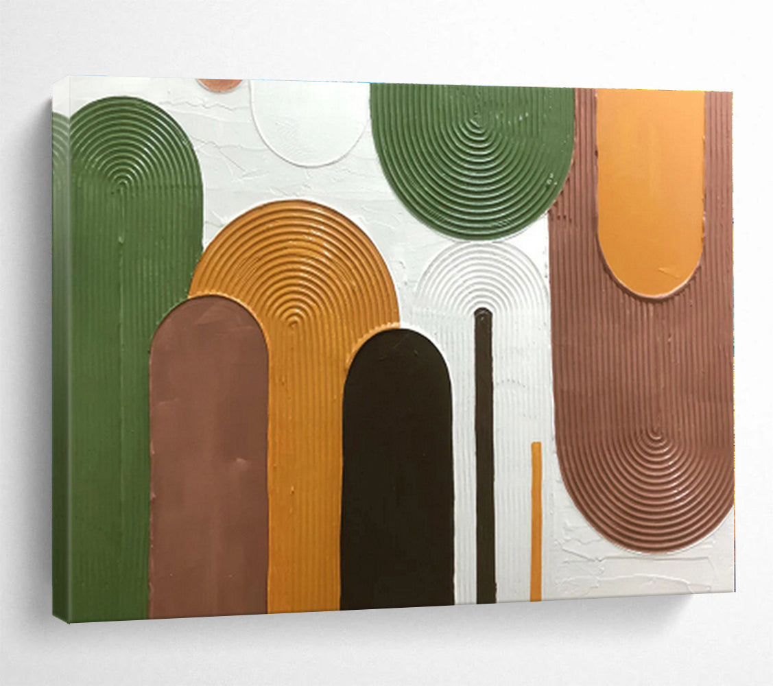 Acrylic Modern Art Paintings Earthy Tones Textured Abstract Painting On Canvas HPS118