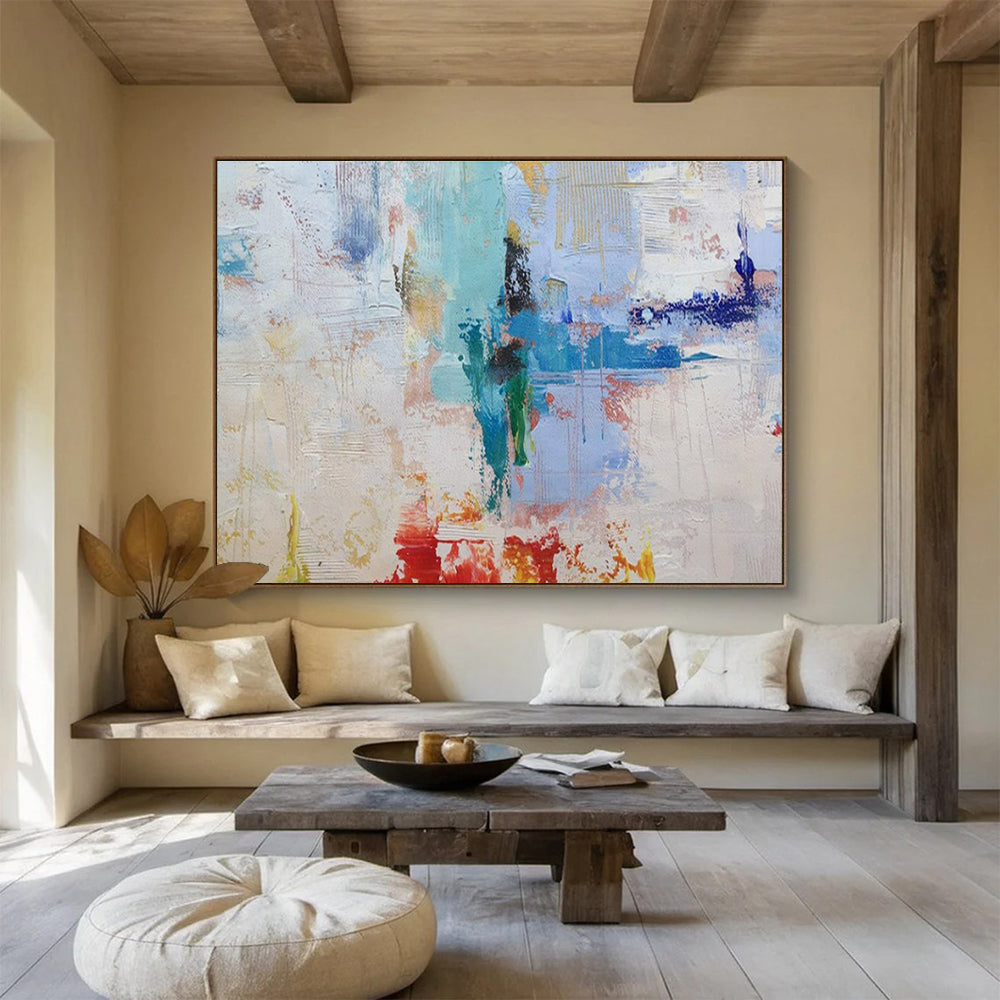 Hand-Painted Multicolor Abstract Expressionist Art HPS401