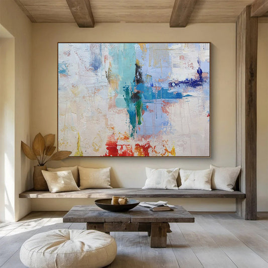 Hand-Painted Multicolor Abstract Expressionist Art HPS401