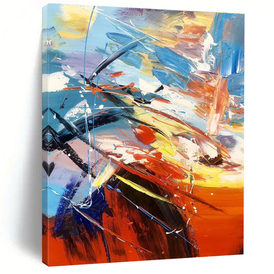 Cool Abstract Paintings Multicolor Dynamic Abstract Art PT404