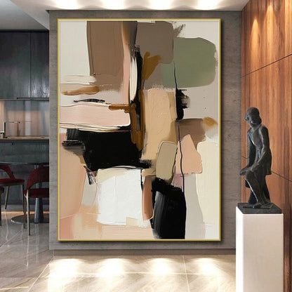 Unique Abstract Art Multicolor Geometric Abstract Painting On Canvas PT055