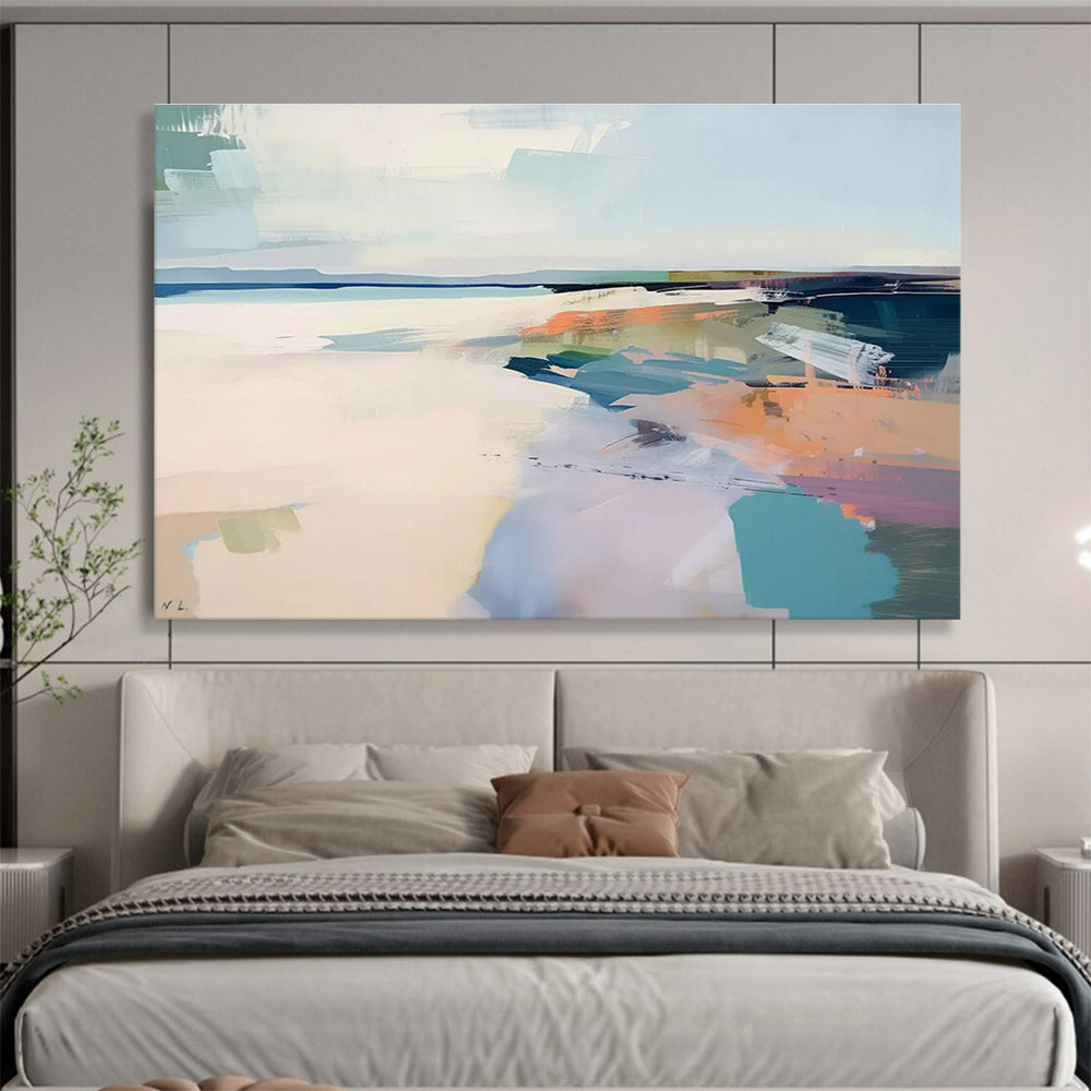 Buy Abstract Art Online Multicolor Abstract Coastal Scene Art HPS349