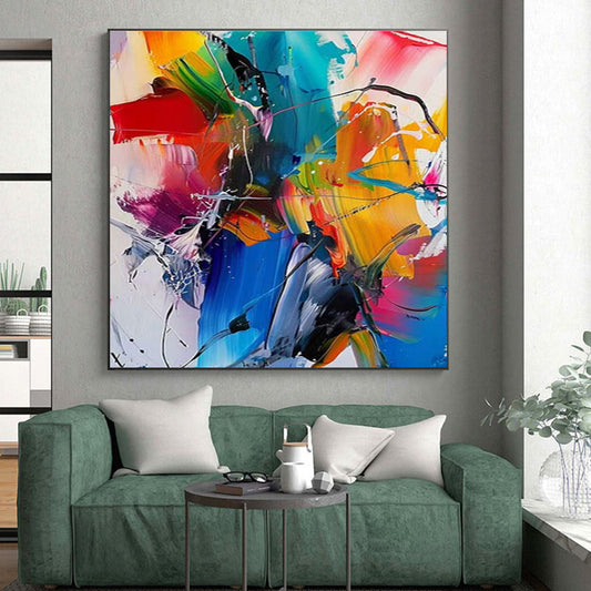 Large Size Multicolor Energetic Abstract Art PT365