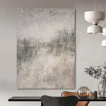 Large Size Gray & Beige Abstract Urban Scene, Oversized Abstract Wall Art DPS489
