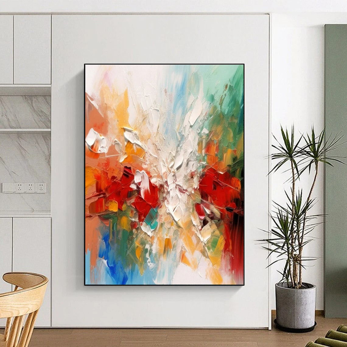 Modern Art Acrylic Colorful Abstract Explosion Painting DPS445