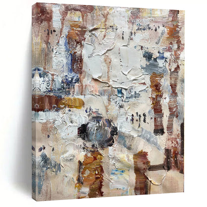 Large Painting In Living Room Multicolor Textured Abstract Painting On Canvas PT060
