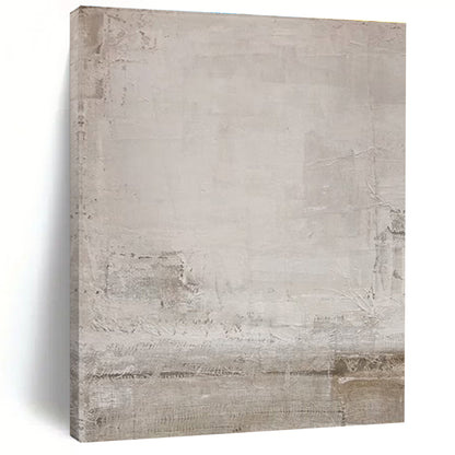 Minimalist Canvas Art in Beige and Gray Subtle Textures, Hand Painted Art PT304