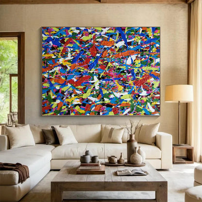 Unique Abstract Art Multicolor Textured Abstract Painting On Canvas PT095