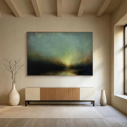Unique Abstract Art Misty Landscape Abstract Painting On Canvas HPS139