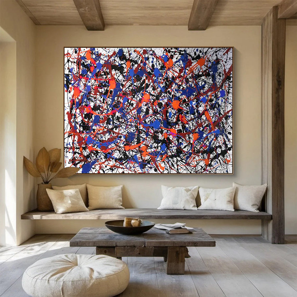 Buy Abstract Art Online Multicolor Splatter Abstract Expressionist Art HPS399