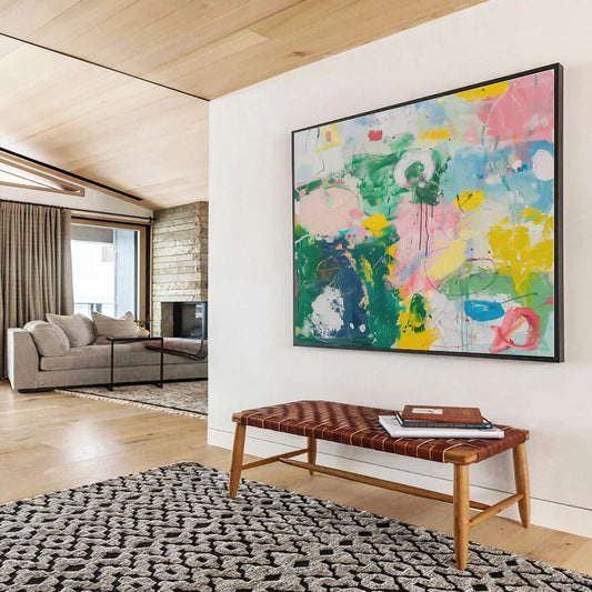 Unique Abstract Art Multicolor Textured Abstract Painting On Canvas HPS109