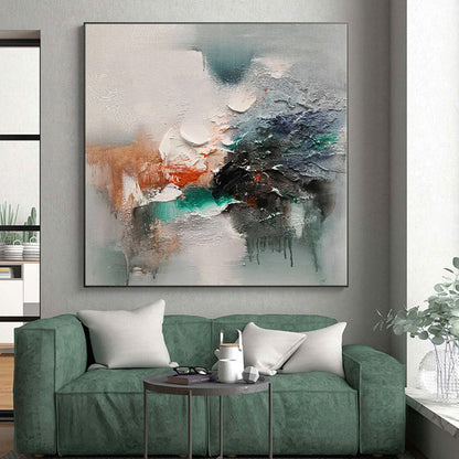 Acrylic Modern Art Paintings Multicolor Textured Abstract Painting On Canvas PT097