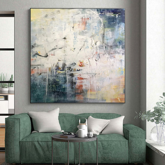 Large Size Multicolor Textured Abstract Art PT393