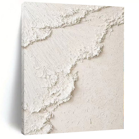 Acrylic Modern Art Paintings White Textured Abstract Painting On Canvas PT077