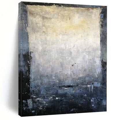 Oversized Abstract Wall Art Gray & Blue Textured Abstract Painting On Canvas PT098