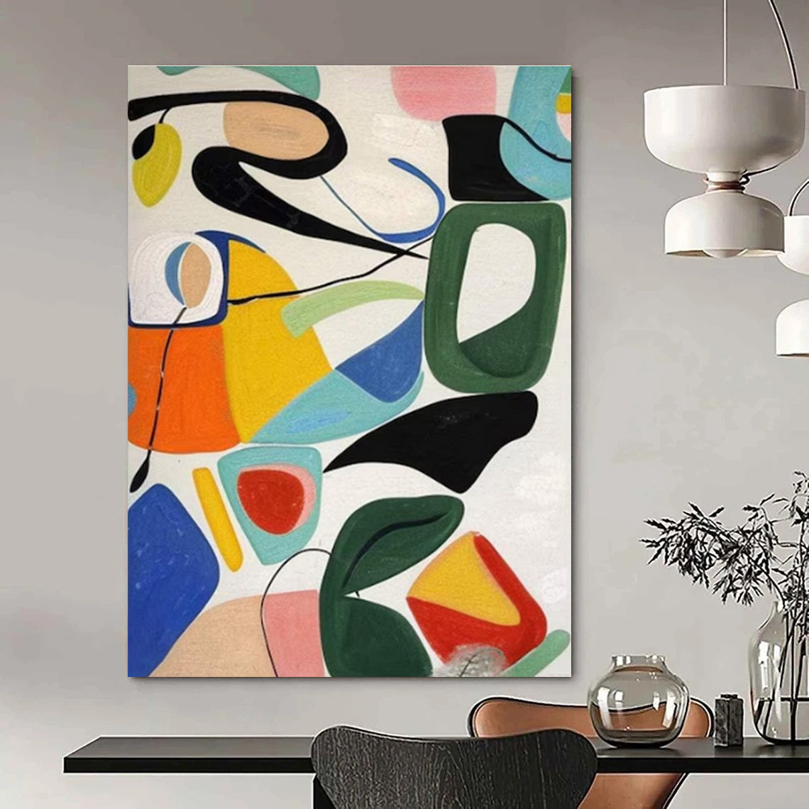 Paintings For House Multicolor Abstract Geometric Art DPS475
