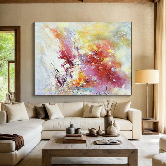 Modern Art Acrylic Vibrant Color Explosion Abstract Art PT620