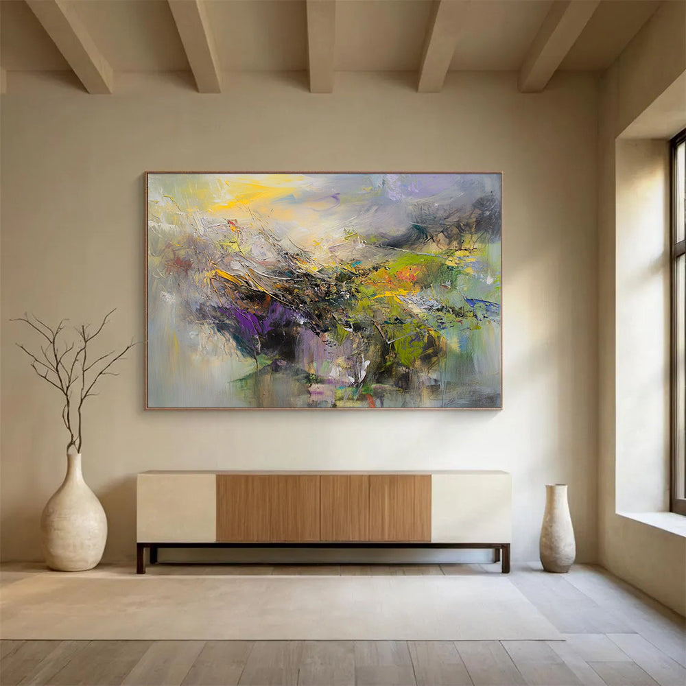 Oversized Abstract Wall Art Colorful Impressionistic Landscape HPS307
