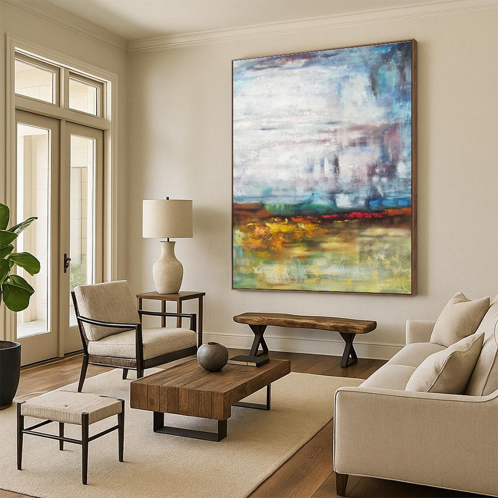 Paintings For House Multicolor Abstract Expressionist Landscape Art DPS465