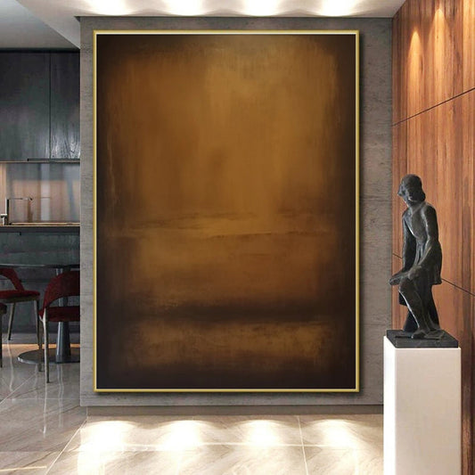 Large Size Brown Abstract Gradient Painting PT269