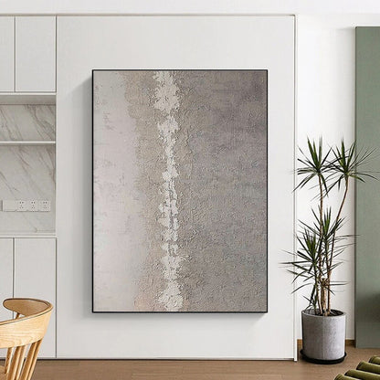Handmade Art Gray Textured Minimalist Abstract Art PT636