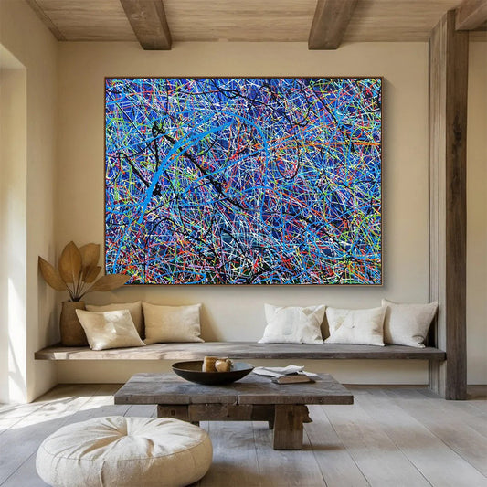Cool Abstract Paintings Multicolor Splatter Abstract Expressionist Art HPS398