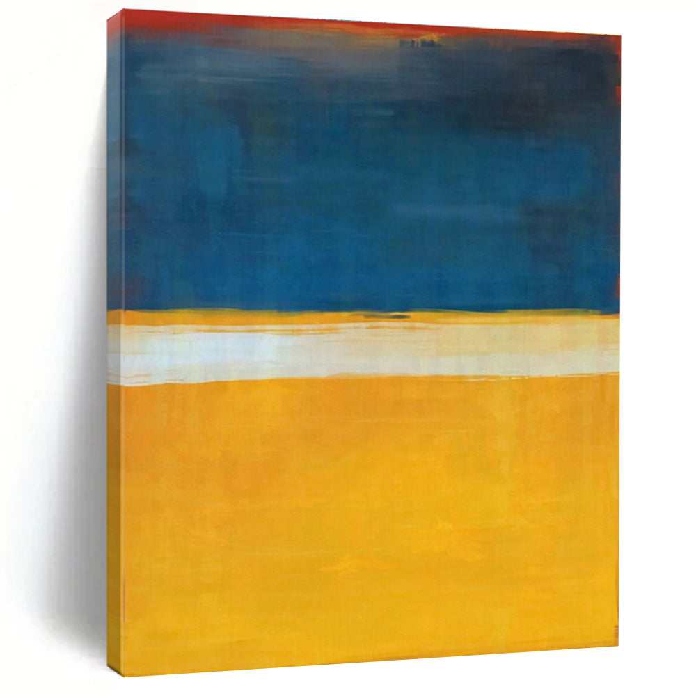 Large Size Blue, Yellow, White & Red Abstract Color Block, Large Contemporary Wall Art DPS497