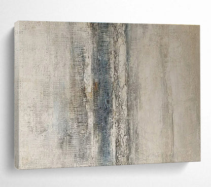 Huge Size Beige, Gray, and Blue Textured Abstract Minimalist Art HPS373