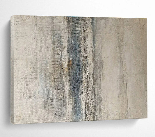 Huge Size Beige, Gray, and Blue Textured Abstract Minimalist Art HPS373