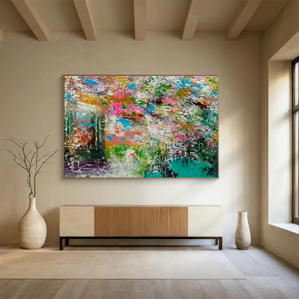 Modern Art Acrylic Colorful Abstract Floral Art HPS160