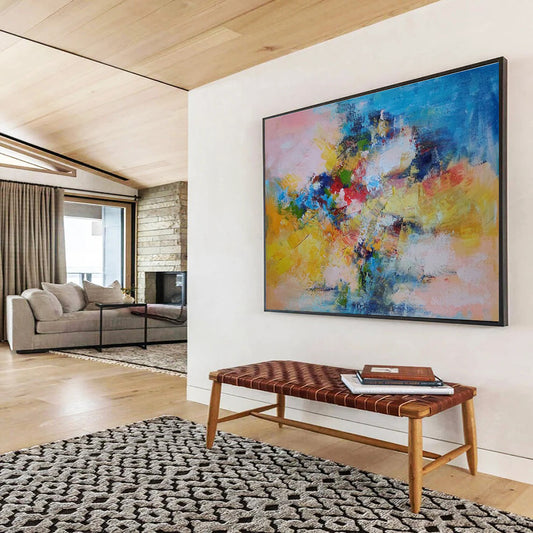 Gaint Canvas Art Multicolor Abstract Impressionist Art HPS402