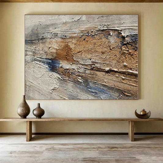 Acrylic Modern Art Textured Earthy Tones Abstract On Canvas HPS027