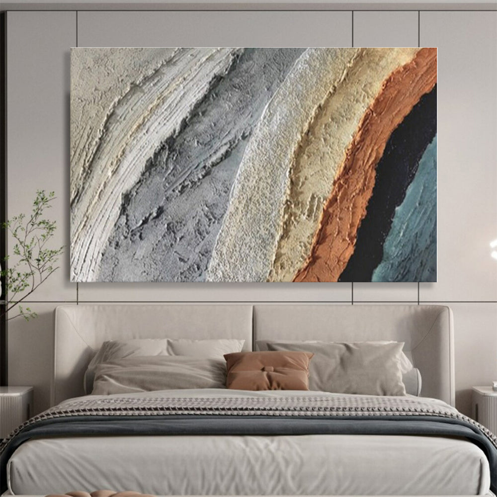 Hand Painted Art Earthy Tones Textured Abstract Painting On Canvas HPS125