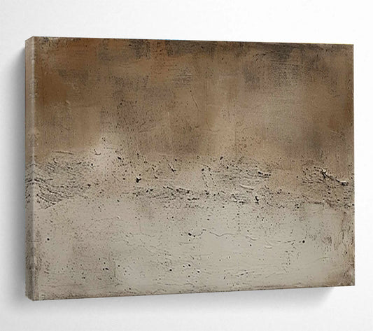 Acrylic Modern Art Paintings Beige & Gray Textured Abstract Art HPS227
