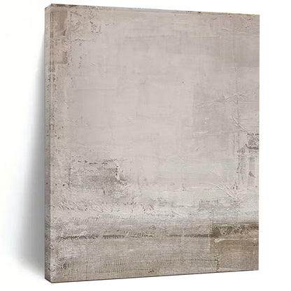 Minimalist Canvas Art Light Gray Textured Abstract Art PT626