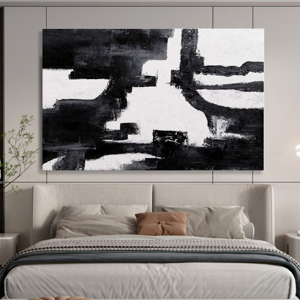 Cool Abstract Paintings Monochrome Architectural Abstract On Canvas HPS015