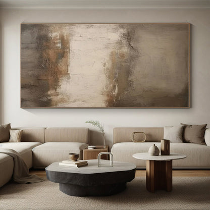 Large Size - Earthy Tones Textured Abstract Art PT565